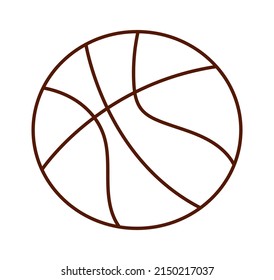 Basketball ball design element. Vector illustration