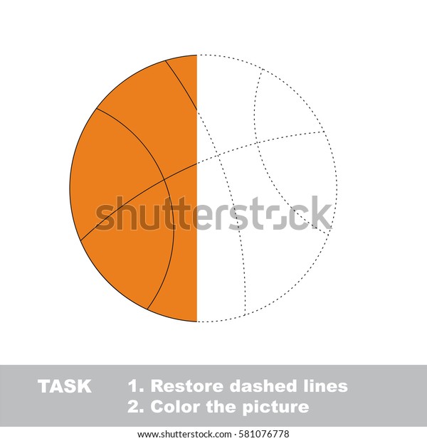 Basketball Ball Dot Dot Educational Game Stock Vector (Royalty Free) 581076778 Shutterstock