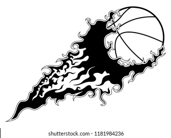 Basketball ball with an effect icon. Vector illustration design