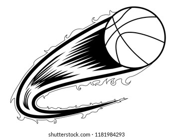 Basketball ball with an effect icon. Vector illustration design