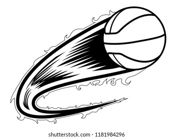 Basketball ball with an effect icon. Vector illustration design