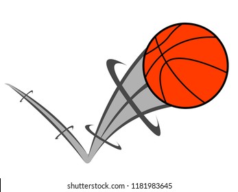 Basketball ball with an effect. Vector illustration design