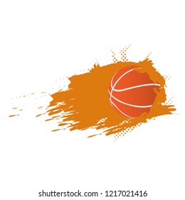 Basketball ball with an effect. Vector illustration design
