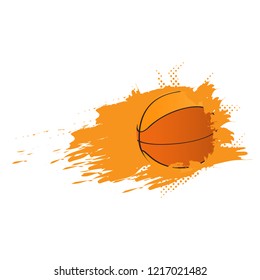 Basketball ball with an effect. Vector illustration design