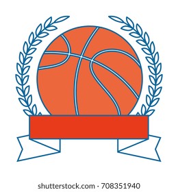 Basketball ball emblem