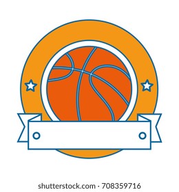 Basketball ball emblem
