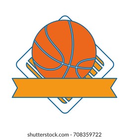 Basketball ball emblem