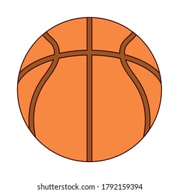 basketball ball equipment sport line and fill style icon vector illustration