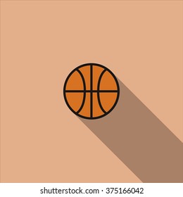 Basketball ball. Flat design