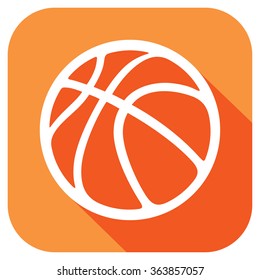 basketball ball flat icon