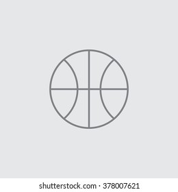 Basketball ball flat icon vector illustration