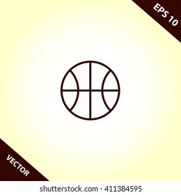 basketball ball flat icon. basketball ball vector illustration