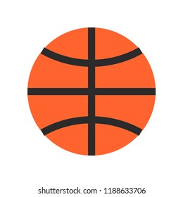 Basketball ball flat icon. You can be used basketball ball icon for several purposes like: websites, print templates, presentation templates, promotional materials, web and mobile phone apps.