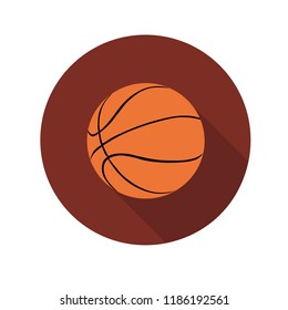 basketball ball in flat style in orange color