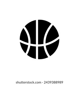 Basketball Ball flat vector icon. Simple solid symbol isolated on white background