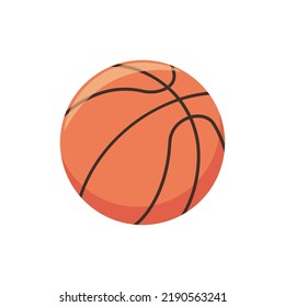 Basketball Ball Flat Vector Illustration. Isolated Sport Gear Icon Element