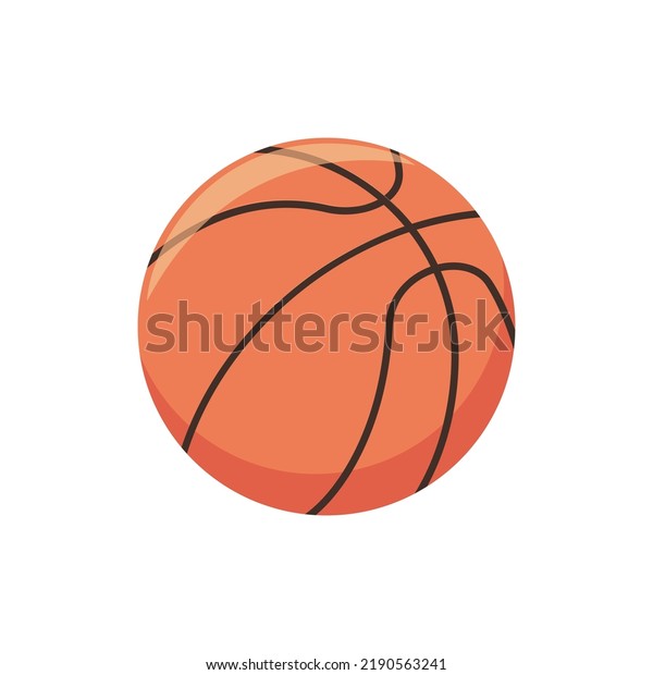 Basketball Ball Flat Vector Illustration Isolated Stock Vector (Royalty ...