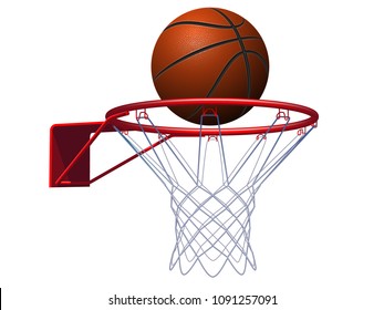 Basketball Ball Hoop Vector Illustration Stock Vector (Royalty Free ...