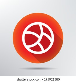 Basketball ball icon.