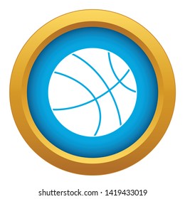 Basketball ball icon blue vector isolated on white background for any design