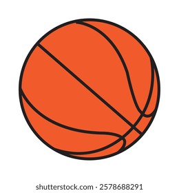 Basketball ball icon design , art and illustration with white background 