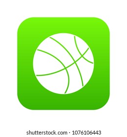Basketball ball icon digital green for any design isolated on white vector illustration