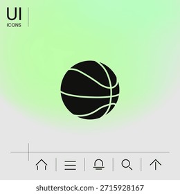 Icono de baloncesto. Elemento para su diseño