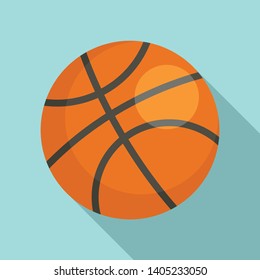 Basketball ball icon. Flat illustration of basketball ball vector icon for web design