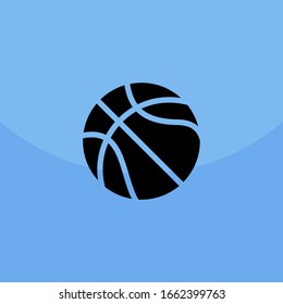 Basketball ball icon. Flat vector illustration