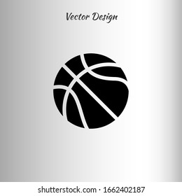 Basketball ball icon. Flat vector illustration