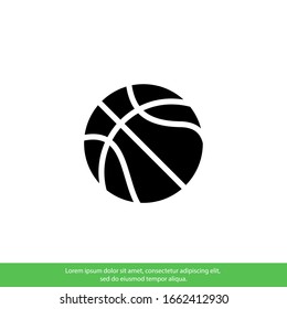 Basketball ball icon. Flat vector illustration