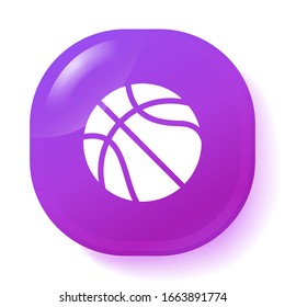 Basketball ball icon. Flat vector illustration