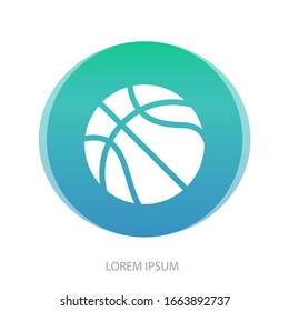 Basketball ball icon. Flat vector illustration