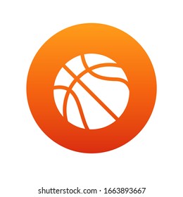 Basketball ball icon. Flat vector illustration