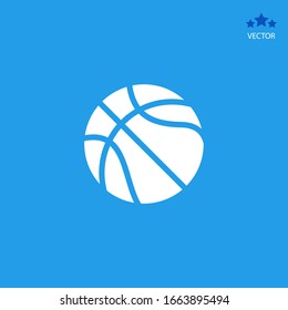 Basketball ball icon. Flat vector illustration