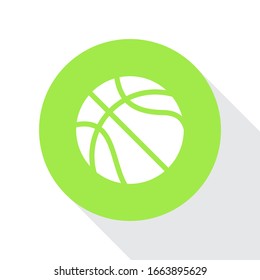 Basketball ball icon. Flat vector illustration