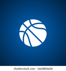 Basketball ball icon. Flat vector illustration