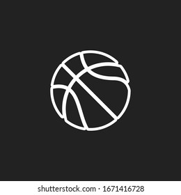 Basketball ball icon. Flat vector illustration