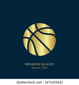 Basketball ball icon. Flat vector illustration