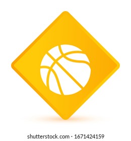 Basketball ball icon. Flat vector illustration