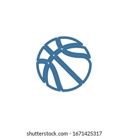 Basketball ball icon. Flat vector illustration