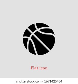 Basketball ball icon. Flat vector illustration