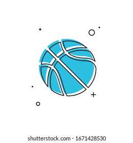 Basketball ball icon. Flat vector illustration