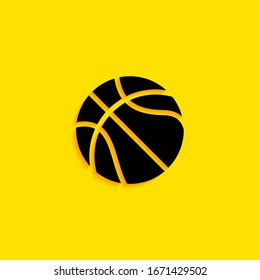 Basketball ball icon. Flat vector illustration