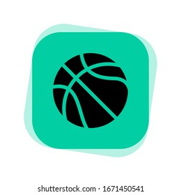 Basketball ball icon. Flat vector illustration