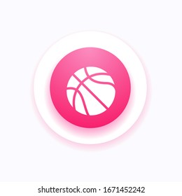 Basketball ball icon. Flat vector illustration