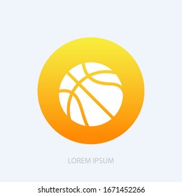 Basketball ball icon. Flat vector illustration