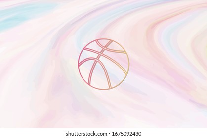 Basketball ball icon. Flat vector illustration