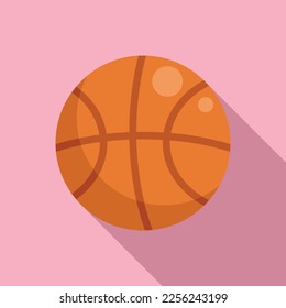 Basketball ball icon flat vector. Gym sport. Bar fun