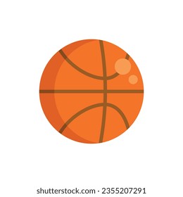 Basketball ball icon flat vector. Active sport. Daily exercise isolated